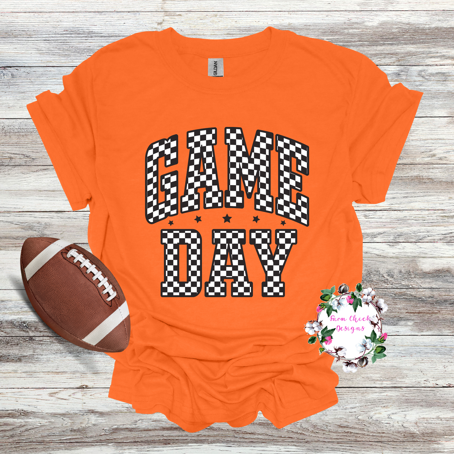 Checkerd Game Day Tee