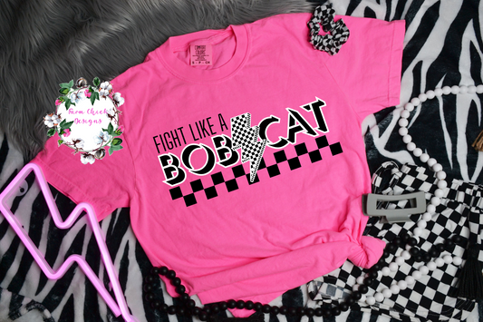 ADULT FIGHT LIKE A BOBCAT (PINK OUT)