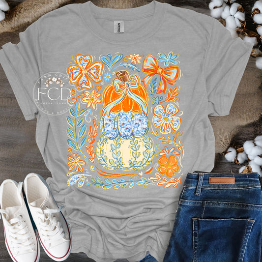 Grandmillennial Pumpkin Stack