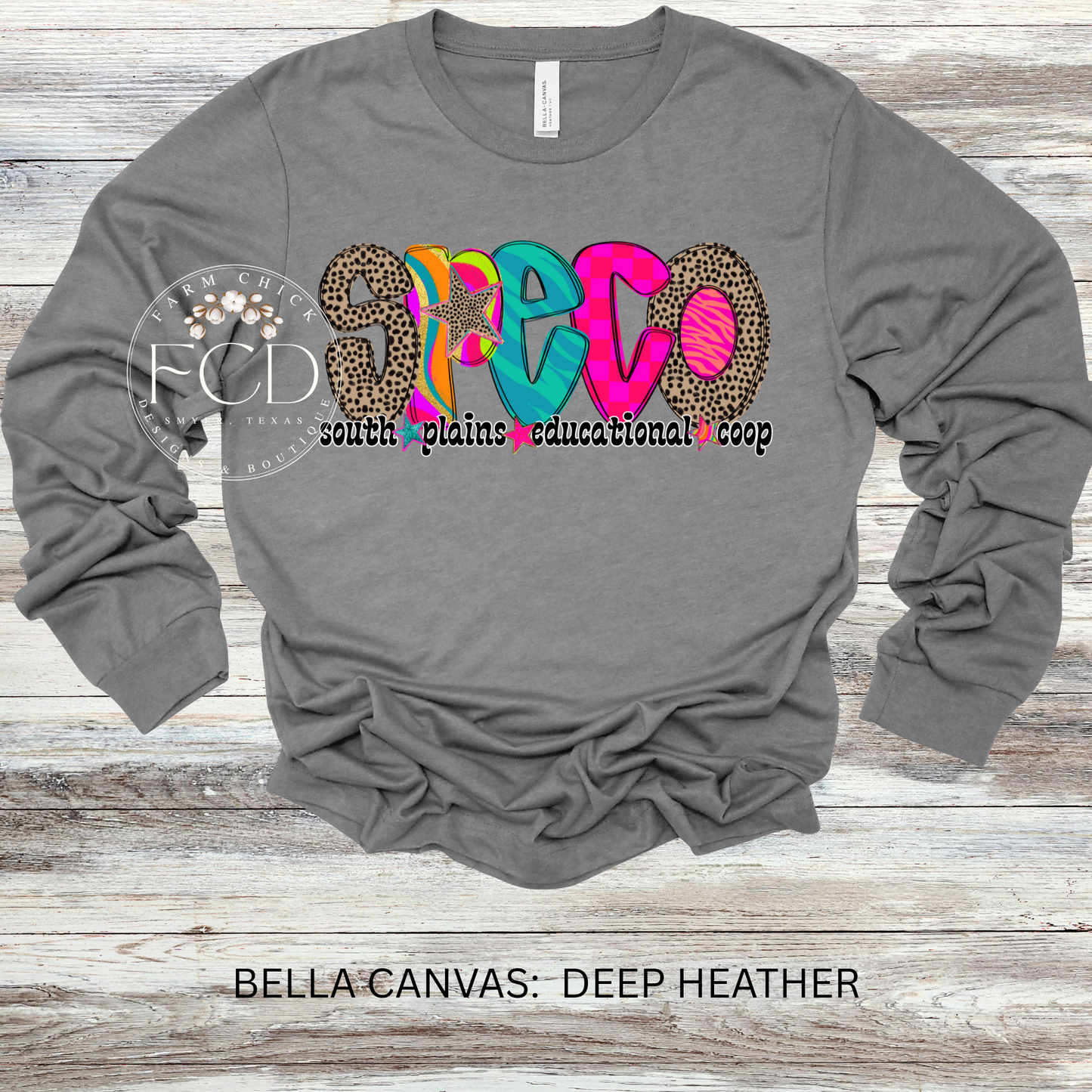 Bright and Funky SPECO Long Sleeve Bella Canvas Tee