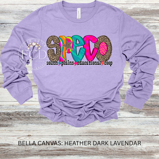 Bright and Funky SPECO Long Sleeve Bella Canvas Tee
