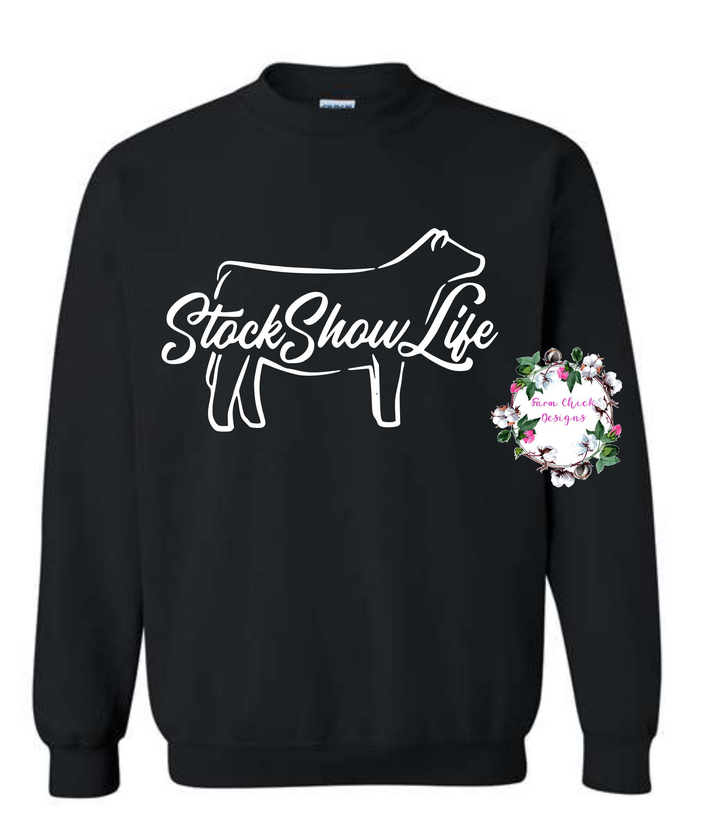 Show Cattle Stock Show Life Adult Sweatshirt