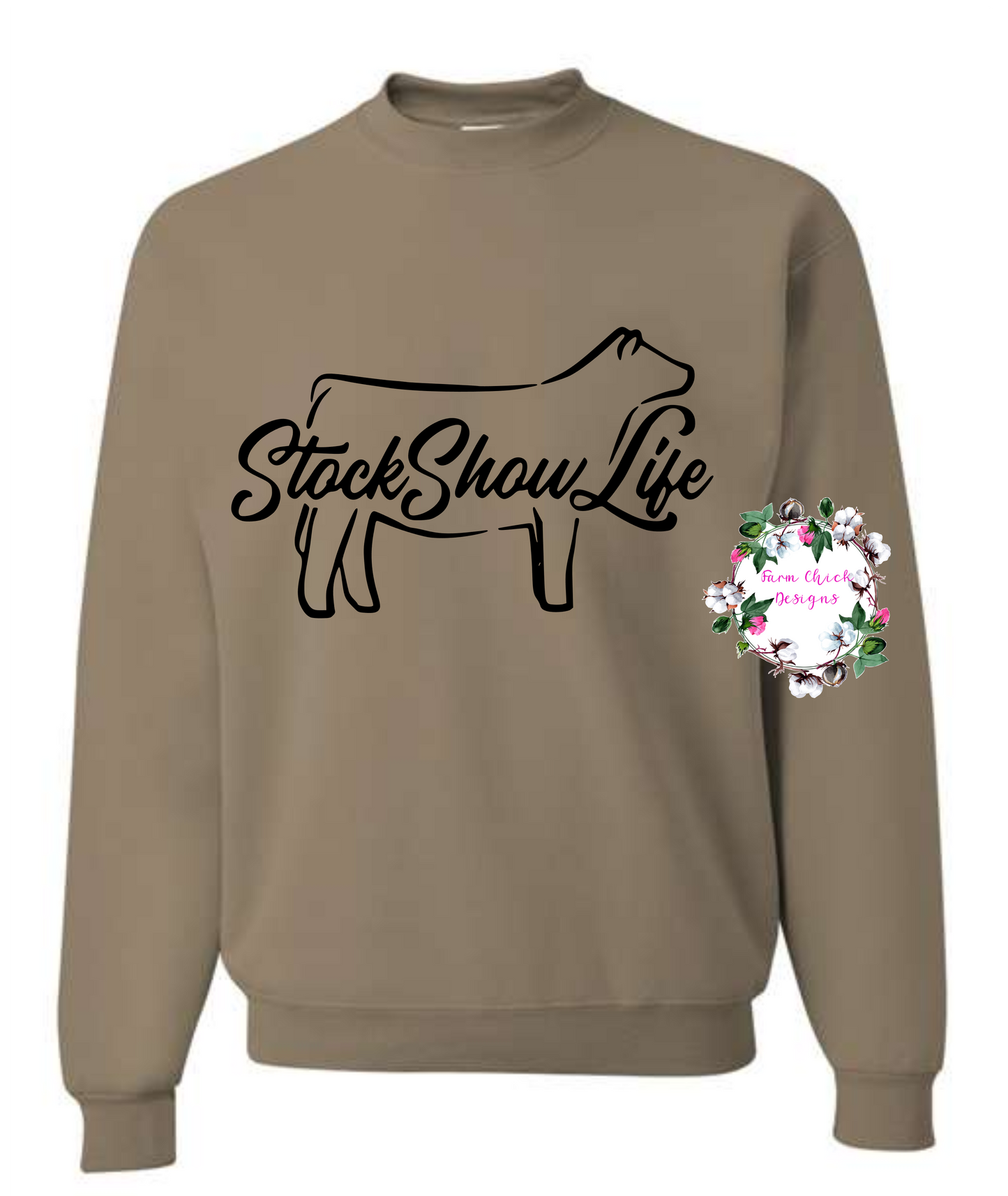 Show Cattle Stock Show Life Adult Sweatshirt