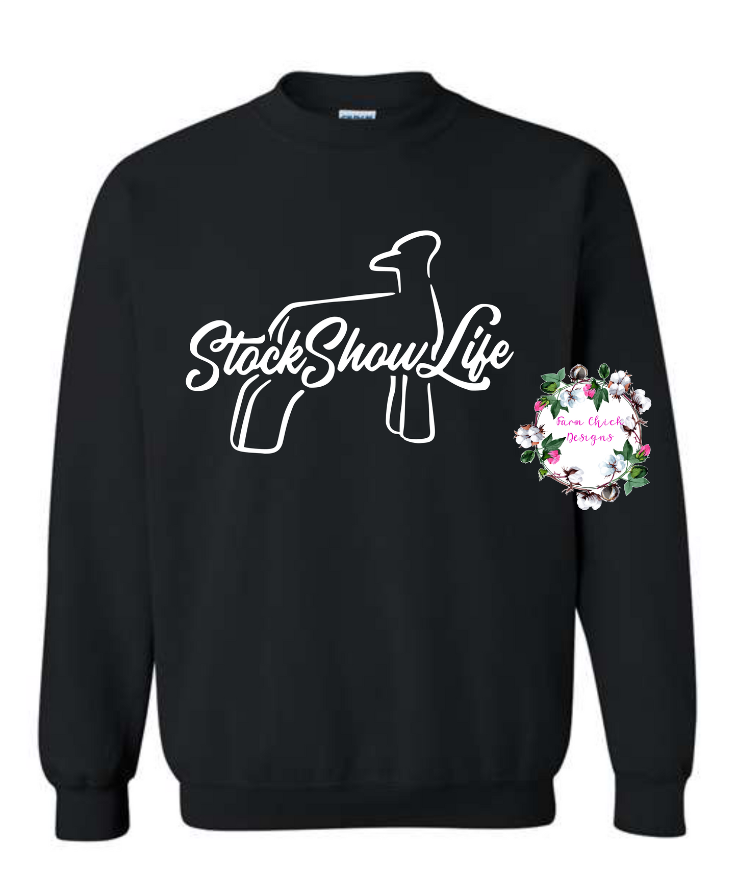 Show Lamb Stock Show Life Adult Sweatshirt